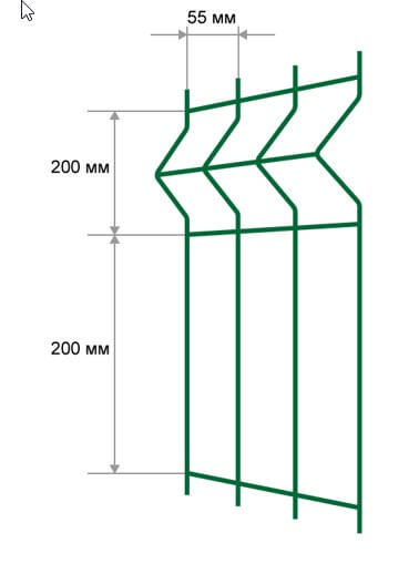 фото характеристик 3D панели ограждения с сайта АМК-метиз